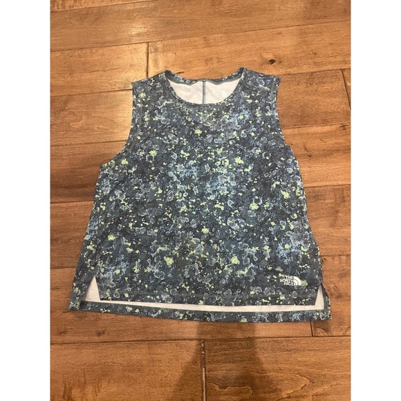 The North Face Tops - The North Face Womens Sleeveless Tank Top Activewear Blue Green Print